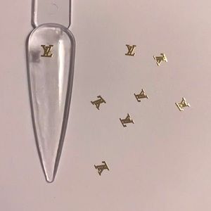 Gold LV nail charms 🔥60 PIECES | nail accessories